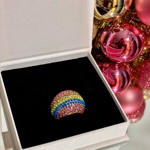 Vibrant Multicolor Crystal Ring